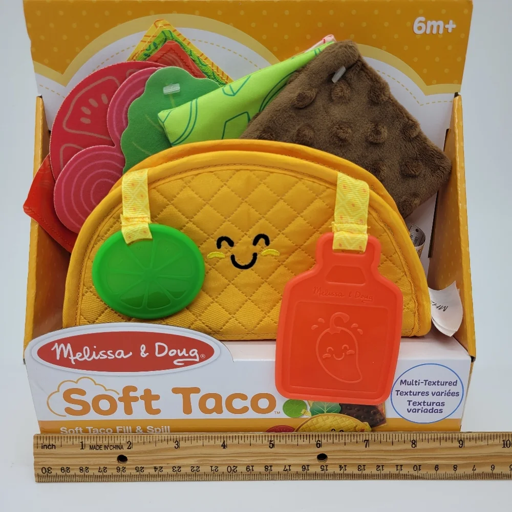 Melissa & Doug Soft Taco Play Set Bright Colors Sensory Infant Gifts 6mo+ NEW